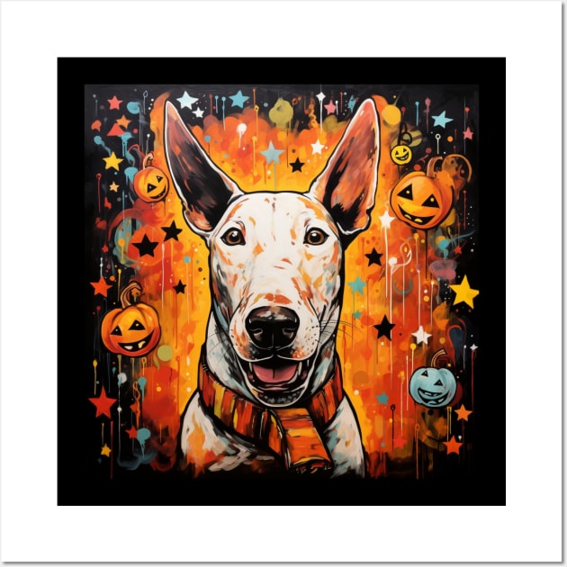 Halloween White Bull terrier Wall Art by NatashaCuteShop